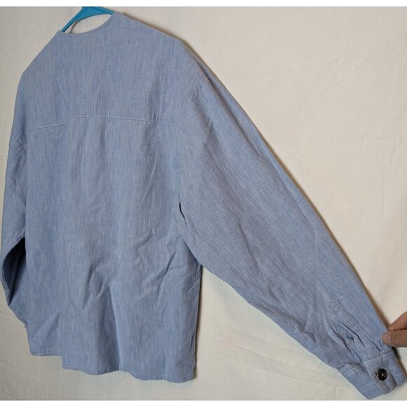 Langtry Women's Embroidered Floral Long Sleeve Button Up Denim Shirt Size XL‎ - Picture 7 of 8